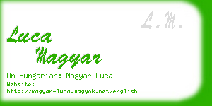 luca magyar business card